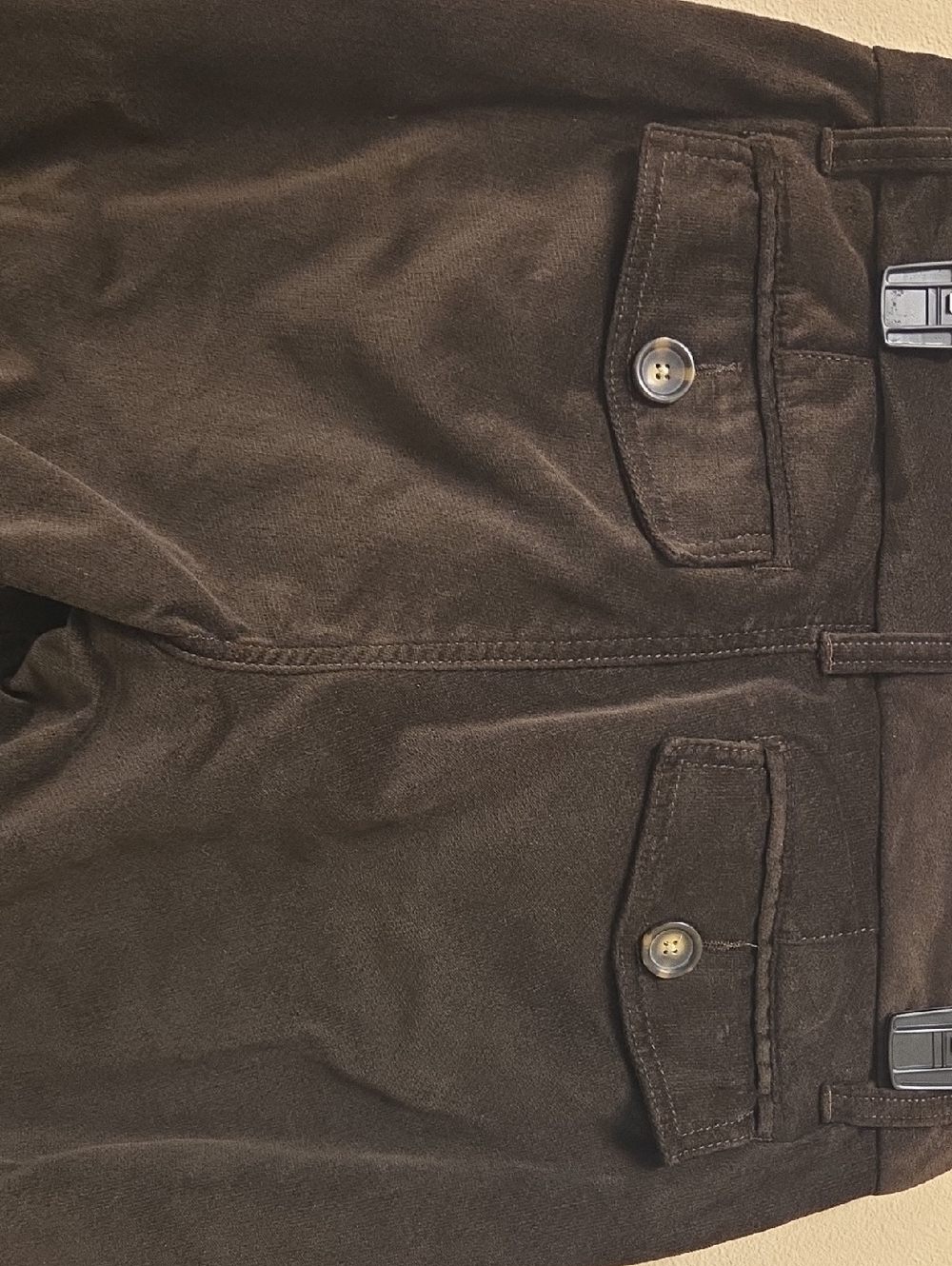 Banana Republic Split Hem Women Size 6 Dark Brown Corduroy Boot-Cut Pants - Picture 4 of 6
